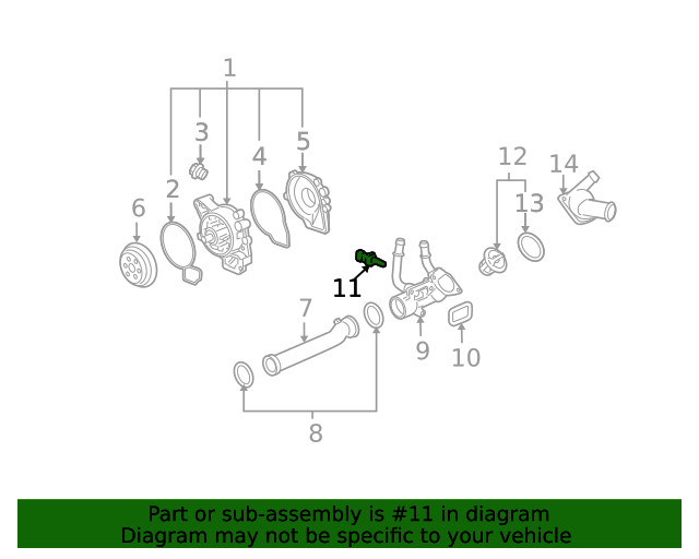 Genuine GM Engine Coolant Temperature Sensor 12608814