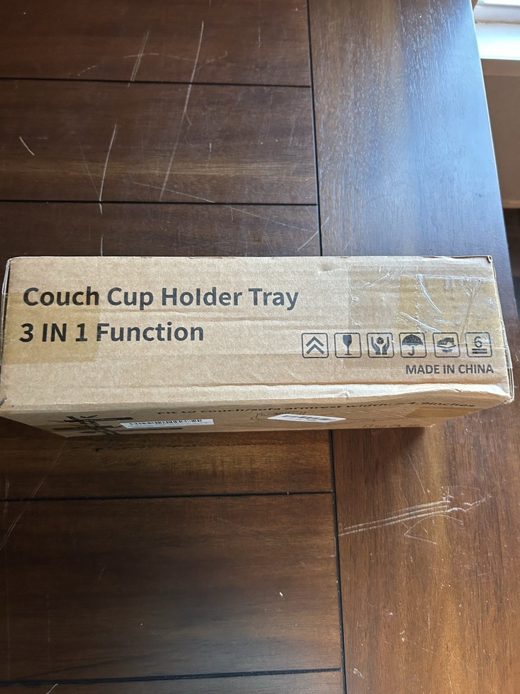 Couch cupholder tray eco-friendly bamboo