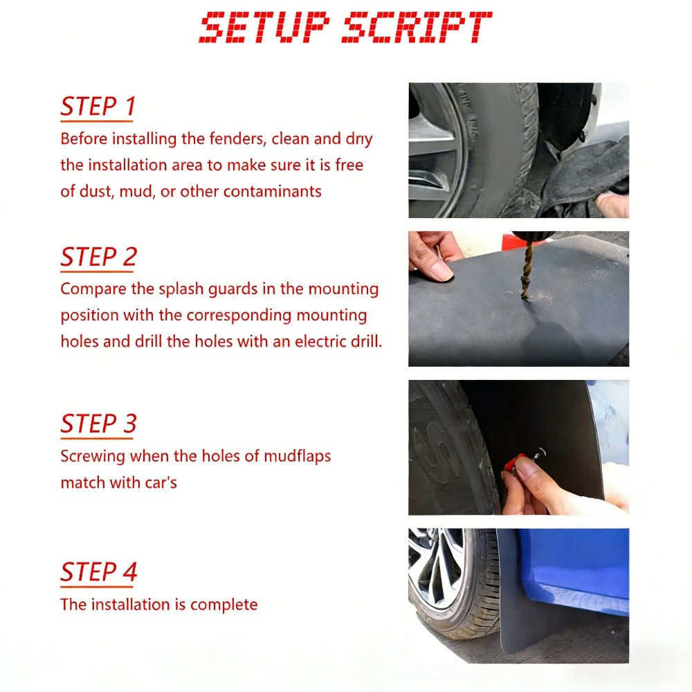 4PCS Mud Flaps Mudguards Fender Splash Guards Mudflaps For Land Rover