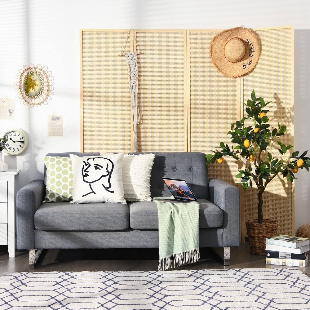 Costway 4 Panel Room Divider Screen Portable Folding 6 ft Partition Screen