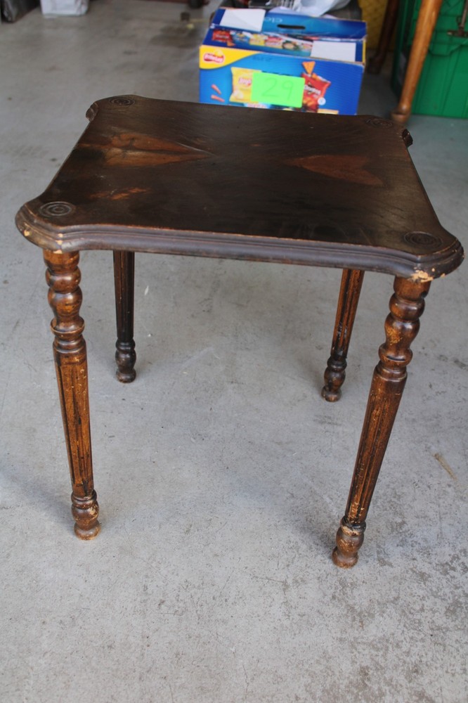 Small antique wood side table
