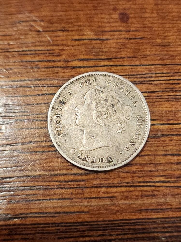 1893 Canada 5 Cents Silver Coin
