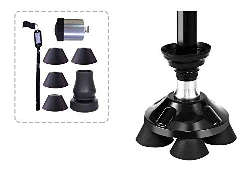 Bigalex 4Tips Replacement for Folding Walking Cane(Mg Alloy Base)