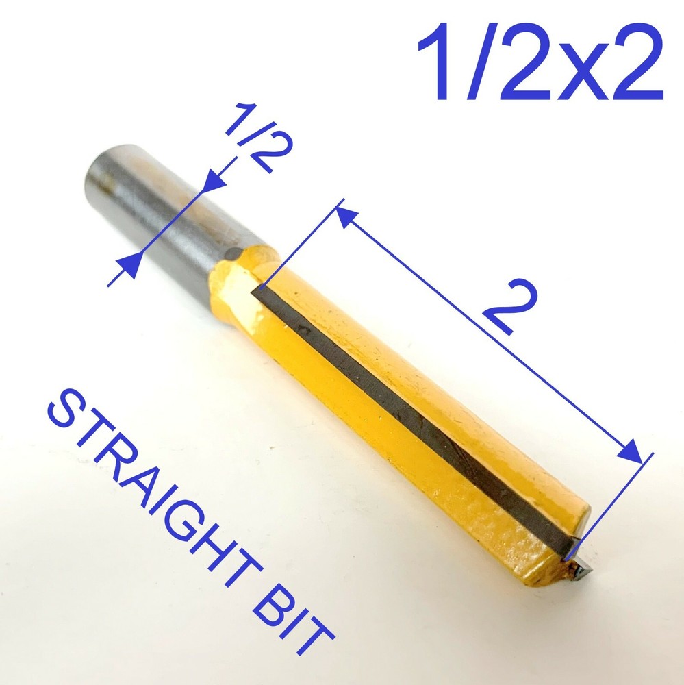 1 pc 1/2" SH 2" Blade Extra Long Straight Router Bit S
