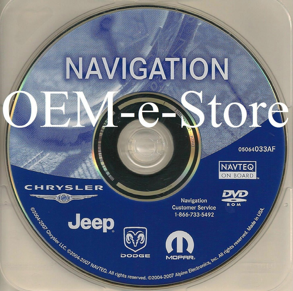 2006 2007 Jeep Commander Limited & Chrysler Pacifica Navigation DVD U.S Map NEW