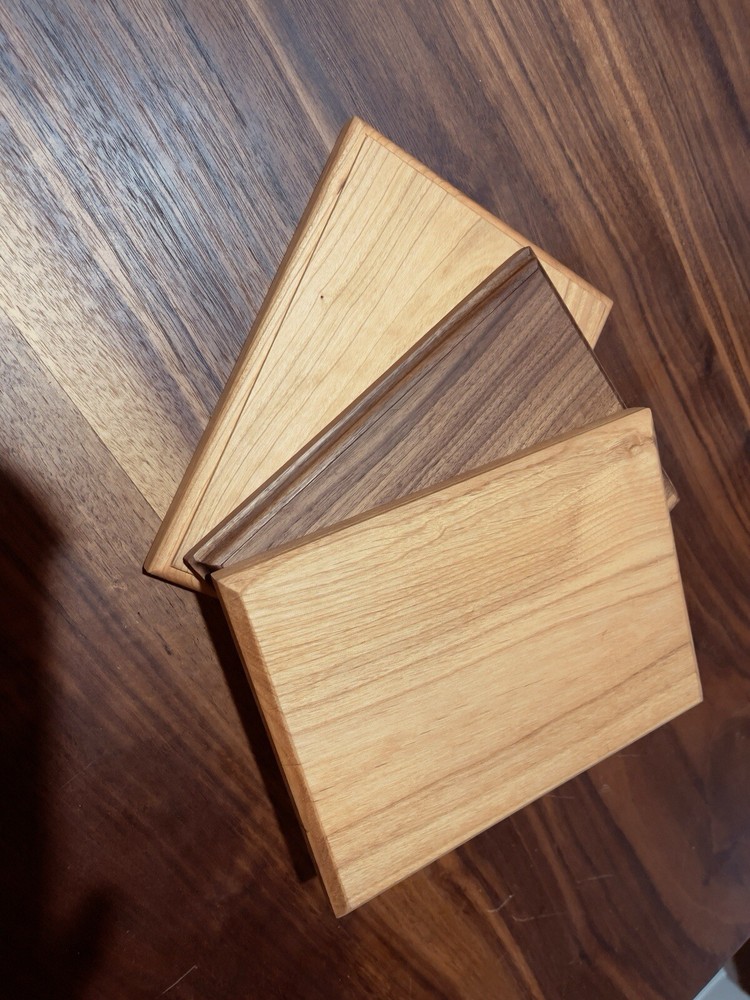 Solid Wood Display Base, Waxed Finish Plaque, Hanging Hole and 4 Edges Designs