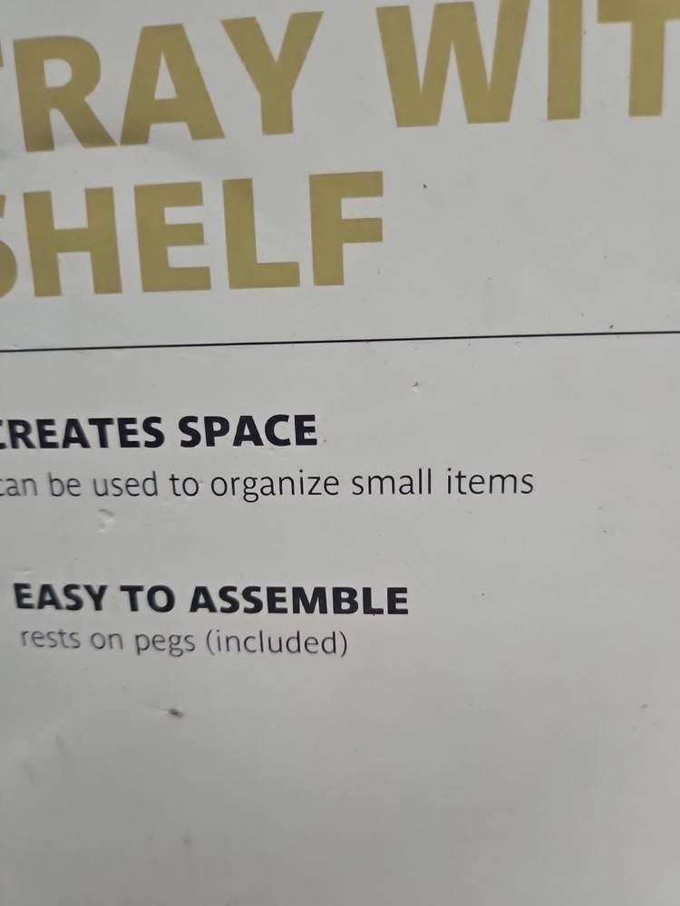 Real Simple Wooden Tray With Shelf