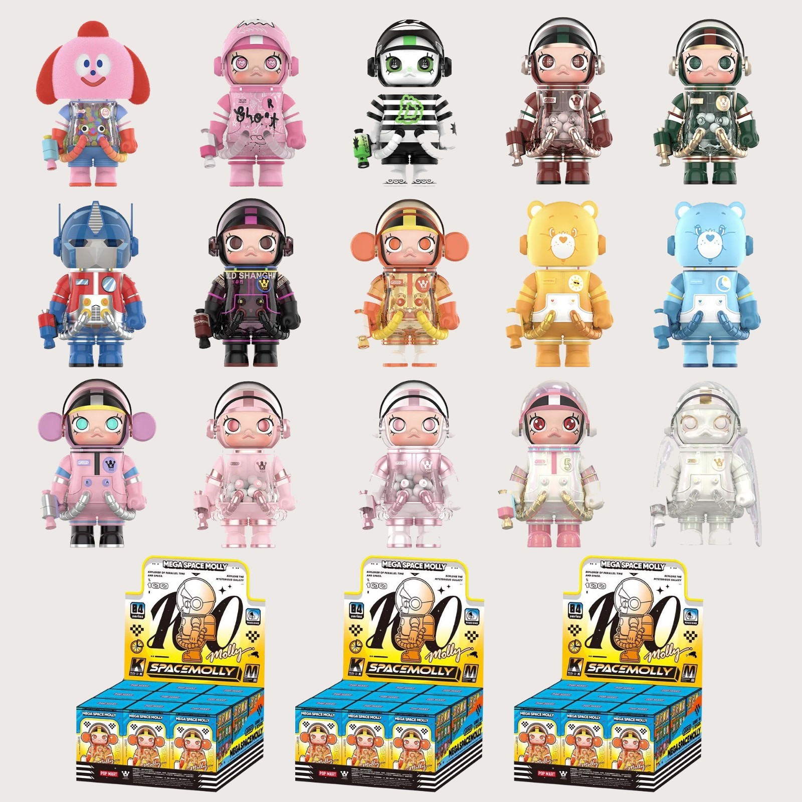 POP MART 100% Mega Space Molly Series 4 Blind Box Confirmed Figure Toy Doll