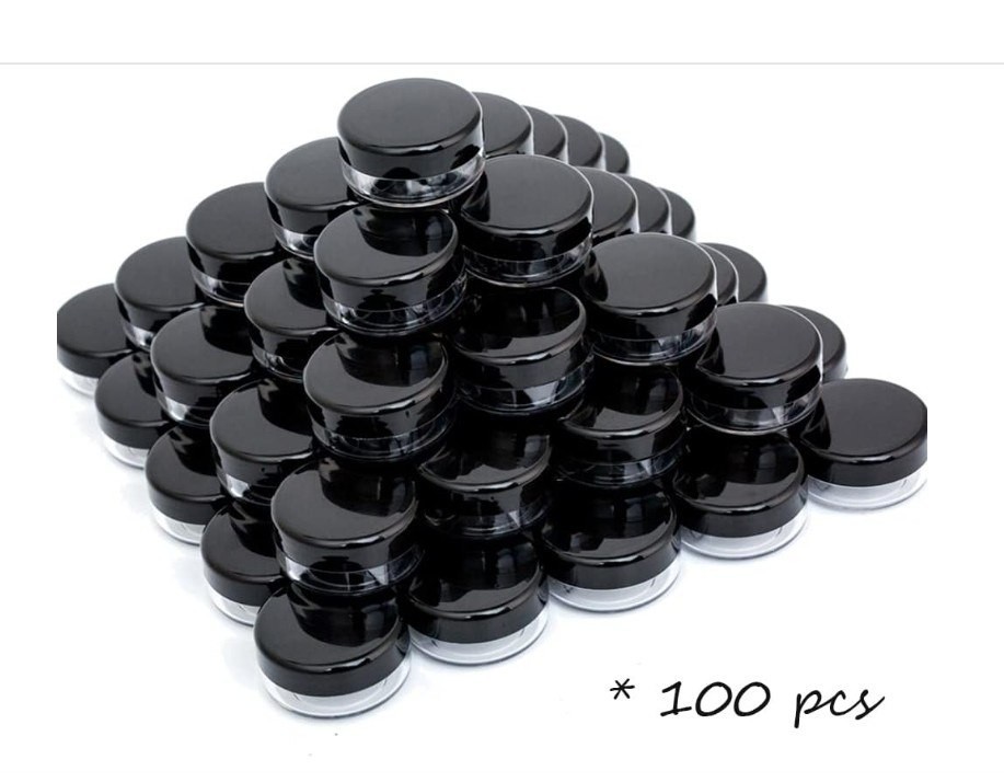 10 Gram Sample Containers, 100 Count Cosmetic Containers with Lids, Refillable,