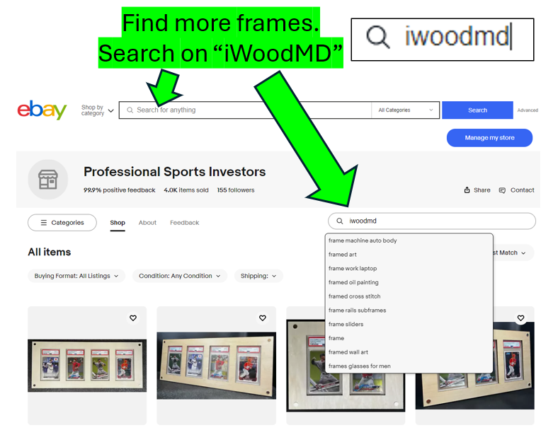 iWoodMD Top Loader Card Display Frame (card not included)