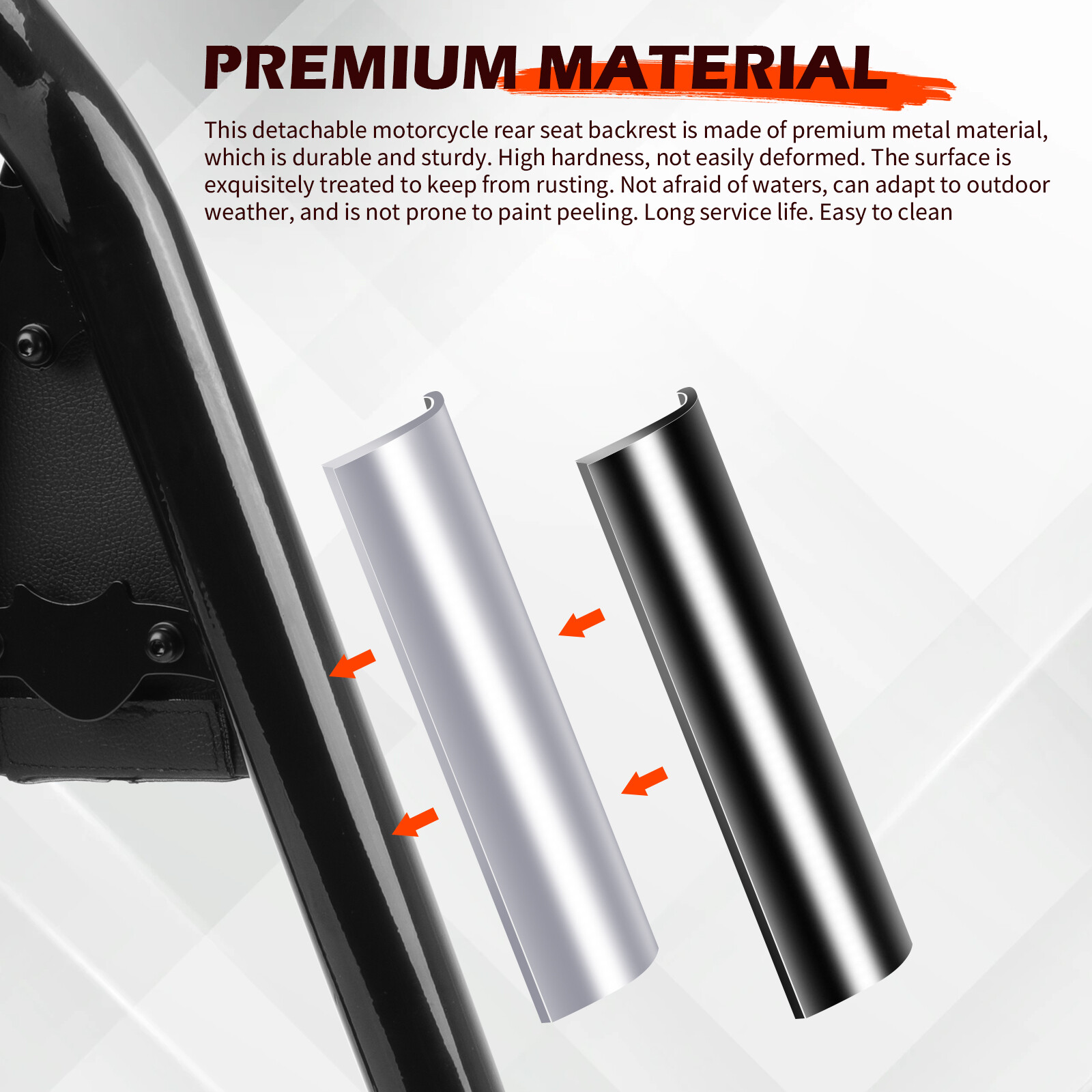 22" Sissy Bar Backrest & Stealth Luggage Rack For Harley Street Road Glide King