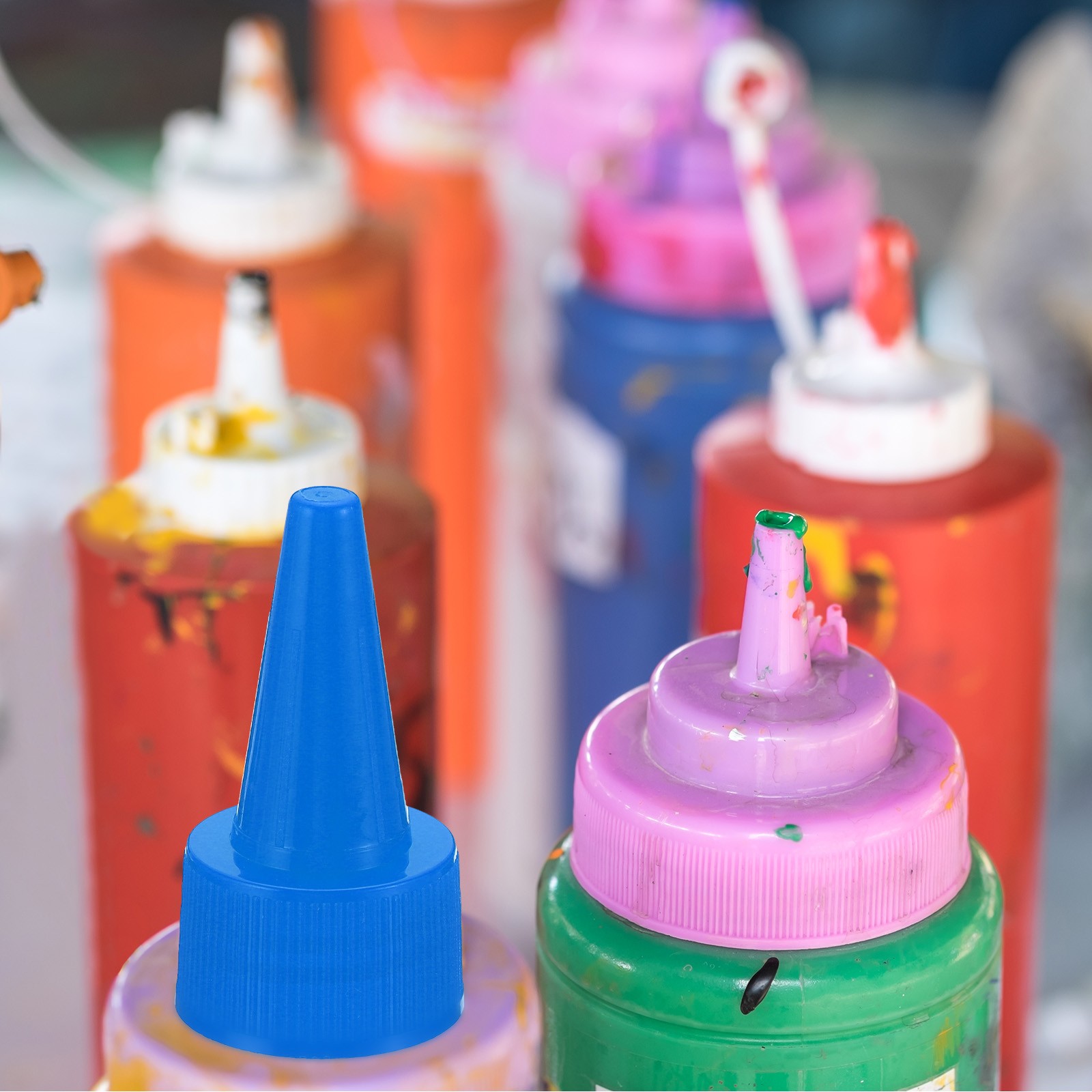 Twist Bottle Caps, 40Pcs 20/410 Squeeze Bottle Cap Replacement Caps Clear