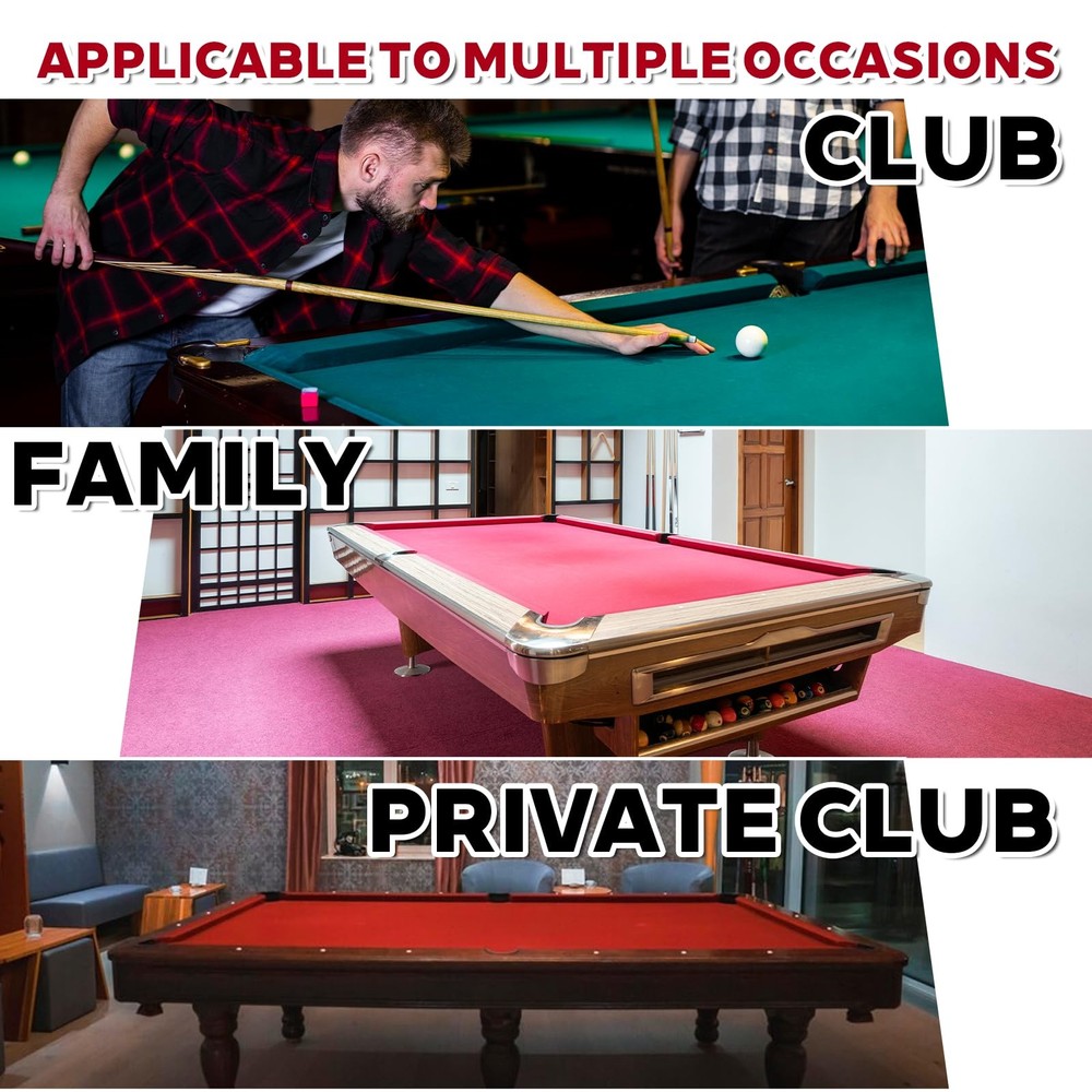 Zelphvt Billiard Cloth 8.5ft Pool Table Felt Professional Pool Table Felt wit...