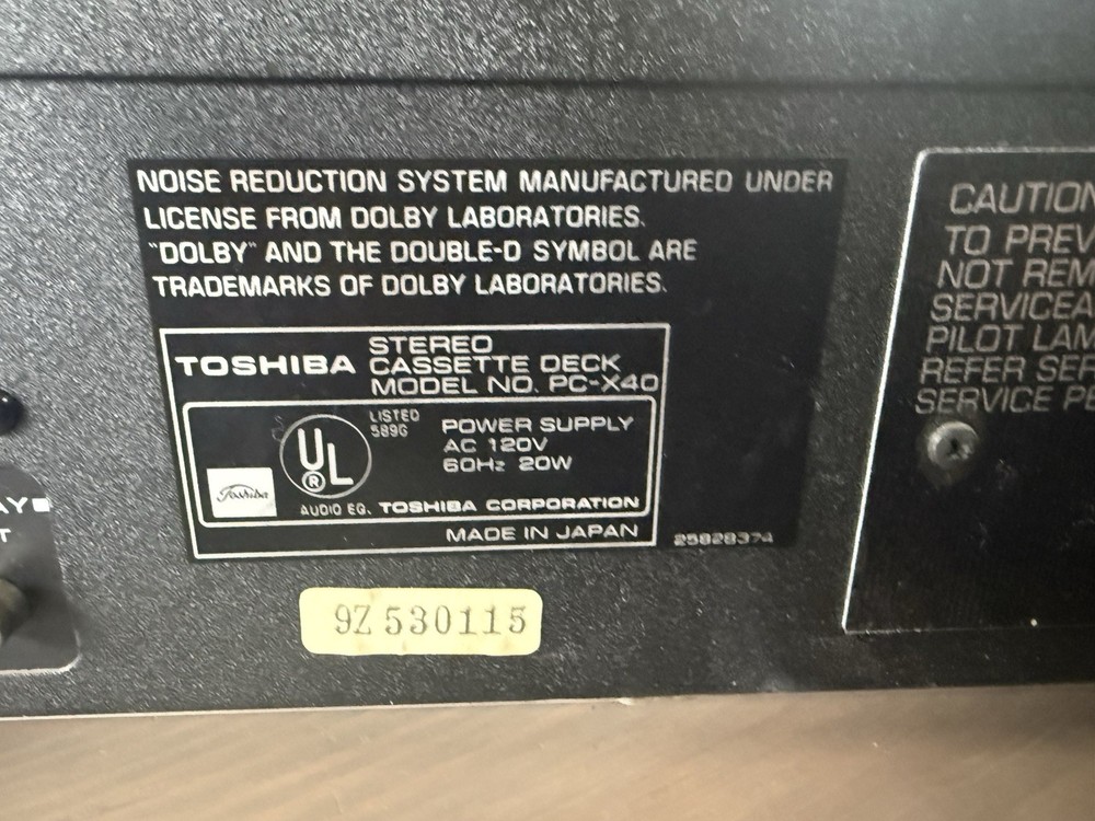 Toshiba PC-X40 Stereo Cassette Deck