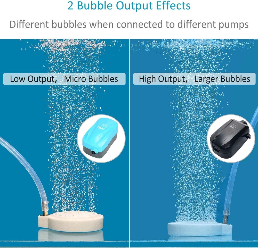 2-Inch Bubble Diffuser for Small Aquariums - Quiet Micro Bubbles Included