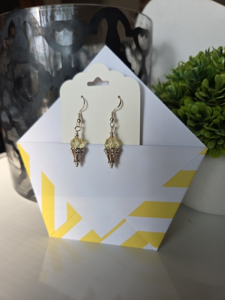 Swarovski crystal, silver dangle earrings