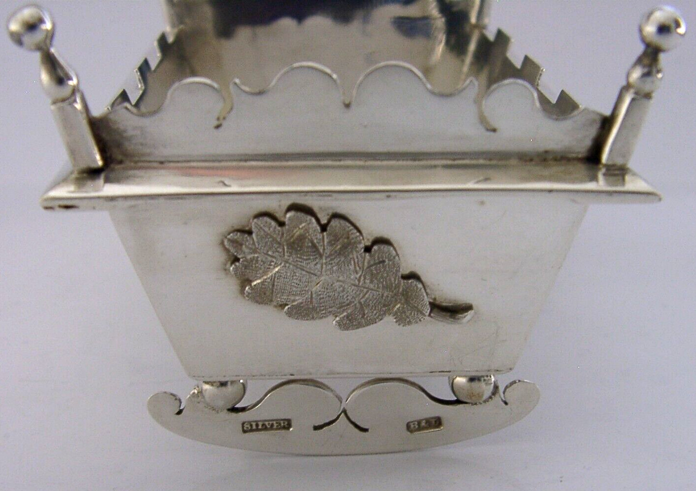 LARGE 96g 19th CENTURY AMERICAN SOLID SILVER CRIB CRADLE COT ANTIQUE B&L