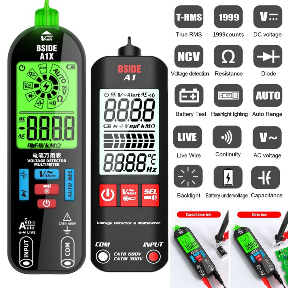Digital Multimeter Voltmeter BSIDE AC DC Ammeter Ohmmeter Volt Meter Tester Ohm