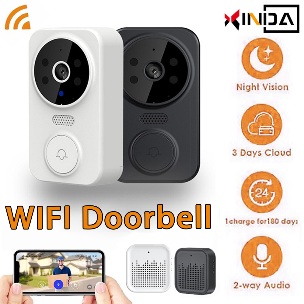 Smart Wireless WiFi Doorbell Intercom Video Camera Security Door Ring Bell Chime