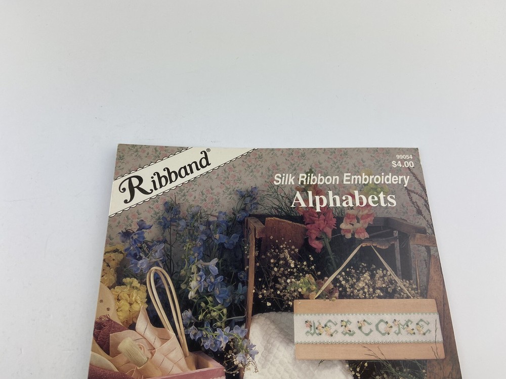 Ribband Silk Embroidered Alphabets Needlepoint Silk Pattern Cross Stitch