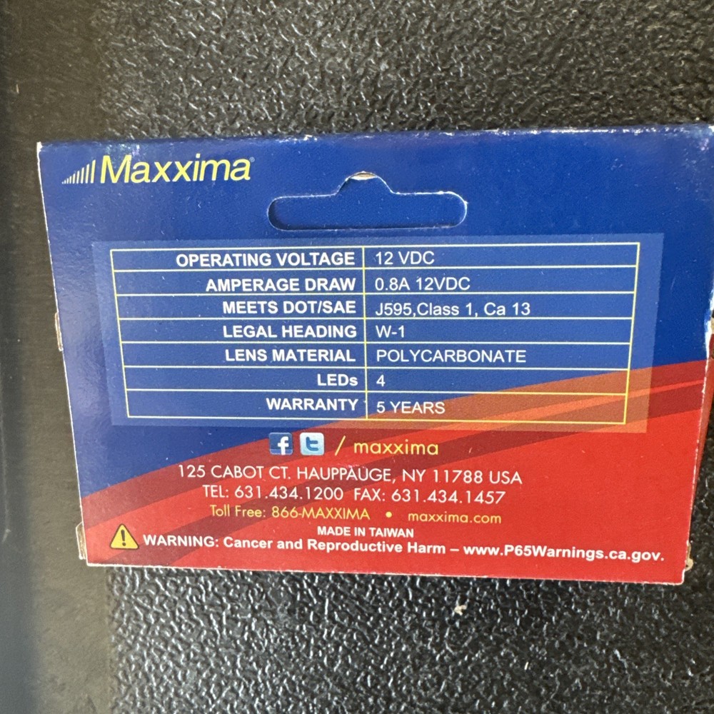 MAXXIMA M20484BCL 4 LED Surface Mount Warning Blue Clear Lens
