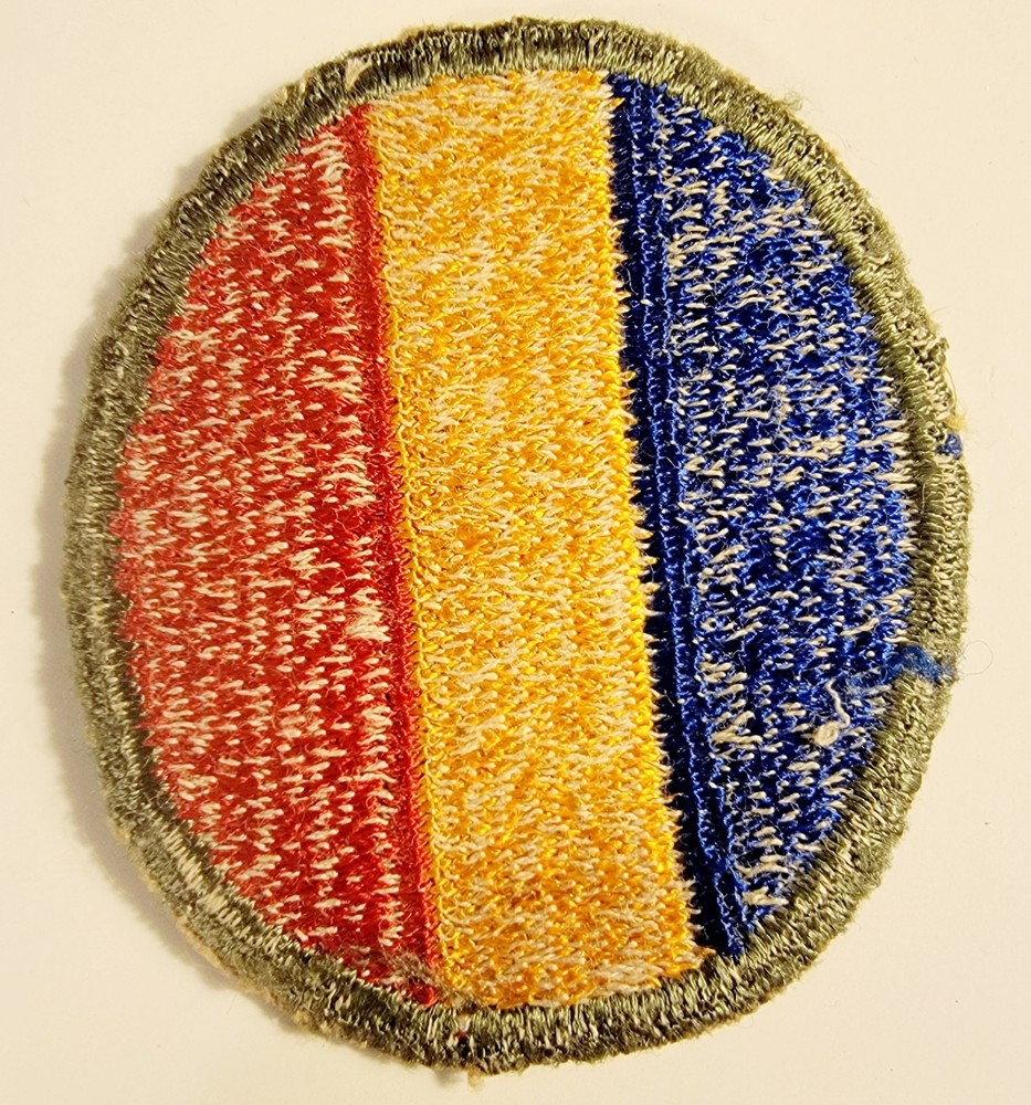 WW II US Army Replacement & School Command Cut Edge Whiteback No Glow Patch 1