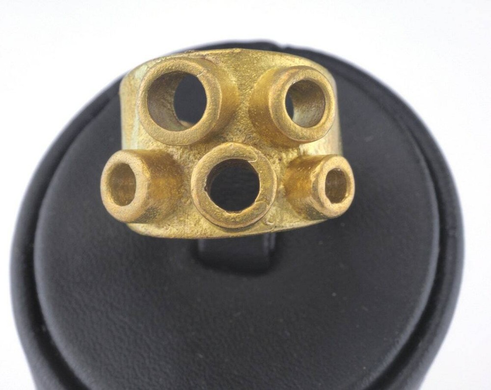 Ring Adjustable Ring Bezel - Cup Raw brass (17.5mm 7US inner size 2698