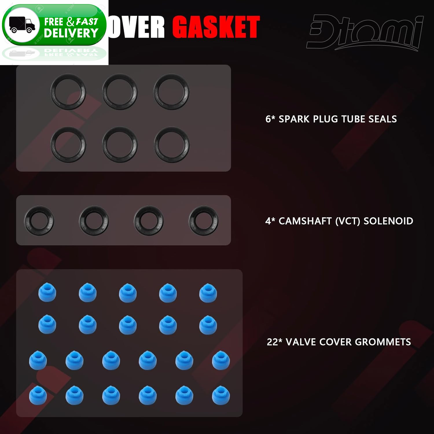 Valve Cover Gasket Set for Ford Lincoln 3.5L 3.7L V6 2011-2020 VS50814R VS50722