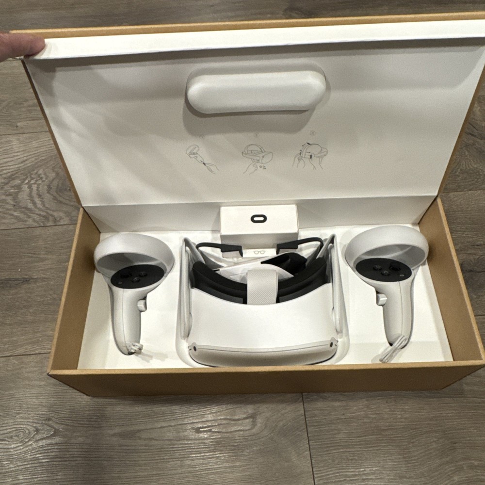 128GB MINT Boxed Meta Quest 2 VR Headset - MINT Condition w Controllers + Extras