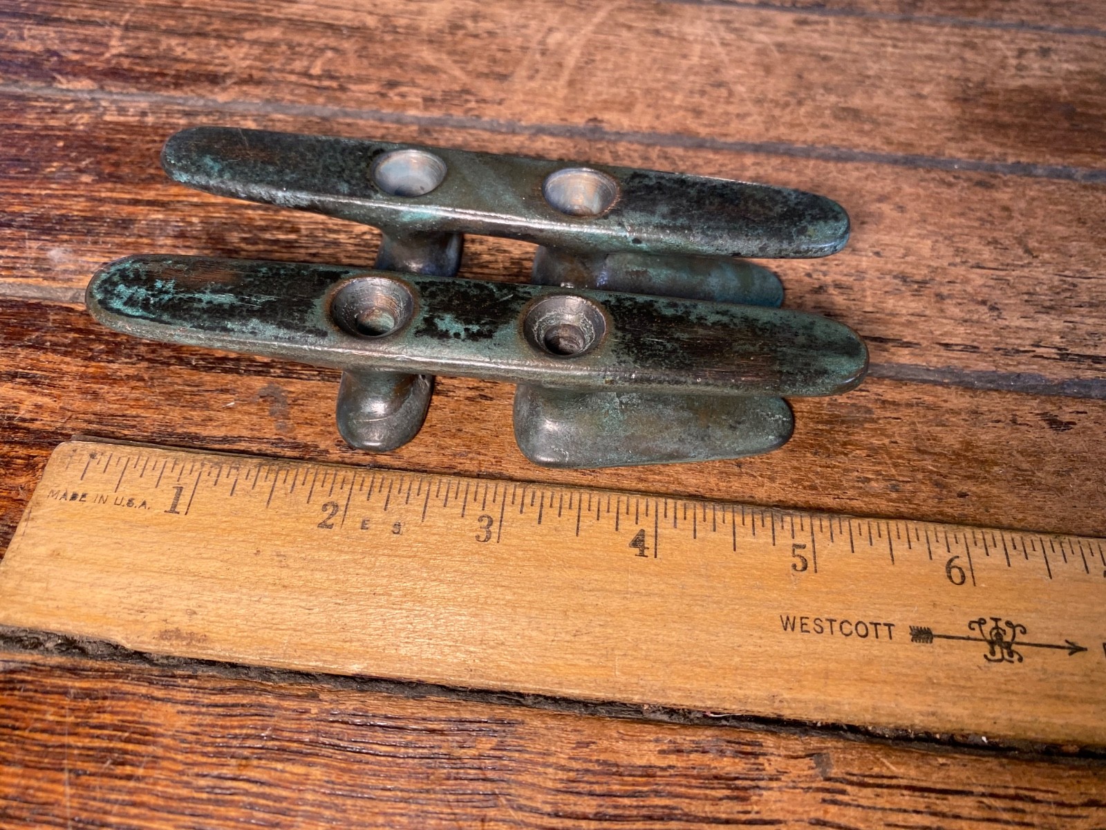 Pair of Vintage Bronze 5" Jam Cleats