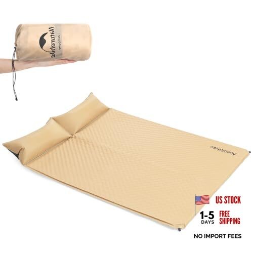 Camping Sleeping Pad with Quick-Inflating, Ultralight Memory Foam Yellow