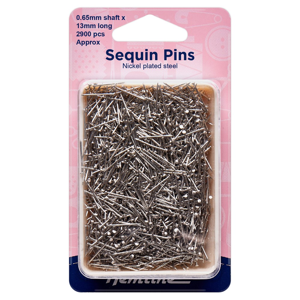 Hemline 13mm Nickel Sequin Pins