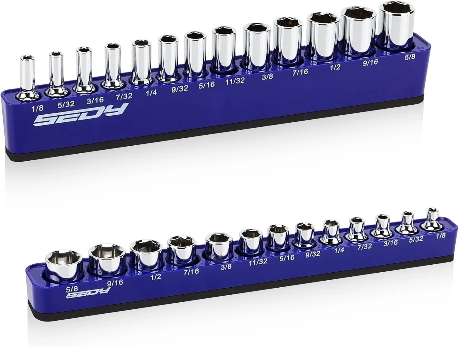 Heavy-Duty Magnetic Socket Organizer Set - 26 Socket Capacity, Modular Design