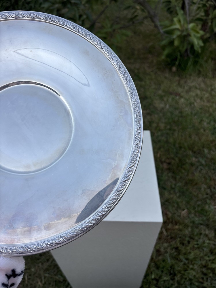 Silver-plated Round serving tray 10.5” Unidentified