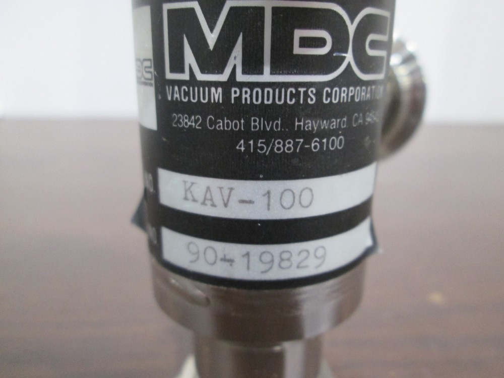 MDC, KAV-100, Angle Vacuum Valve, Used