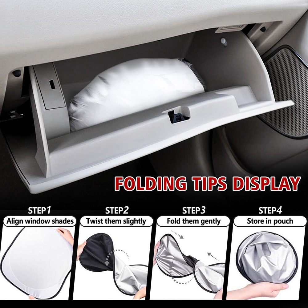 Feildoo Fit For Chevy Sun Visor Windshield Cover Shield Front Window Car Shade