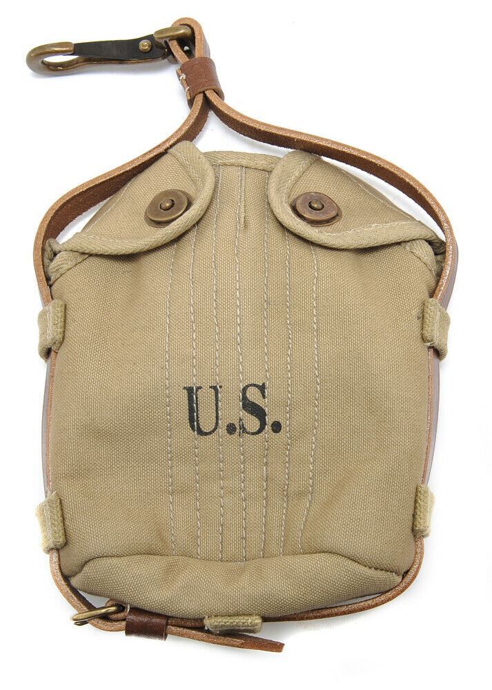 US WW1 M1910 Cavalry Canteen Cover Khaki marked JT&L 1918
