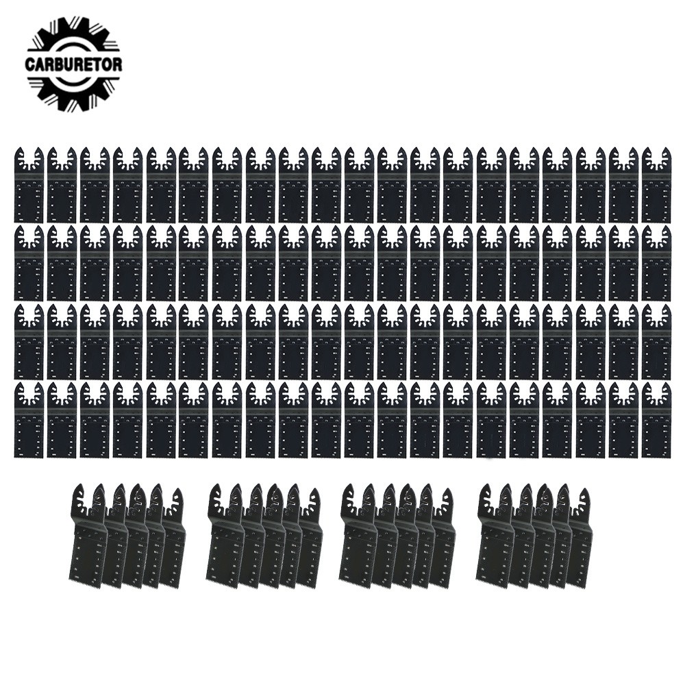 100 Pack Professional Universal 30-90mm Quick Release Oscillating Tool Blades