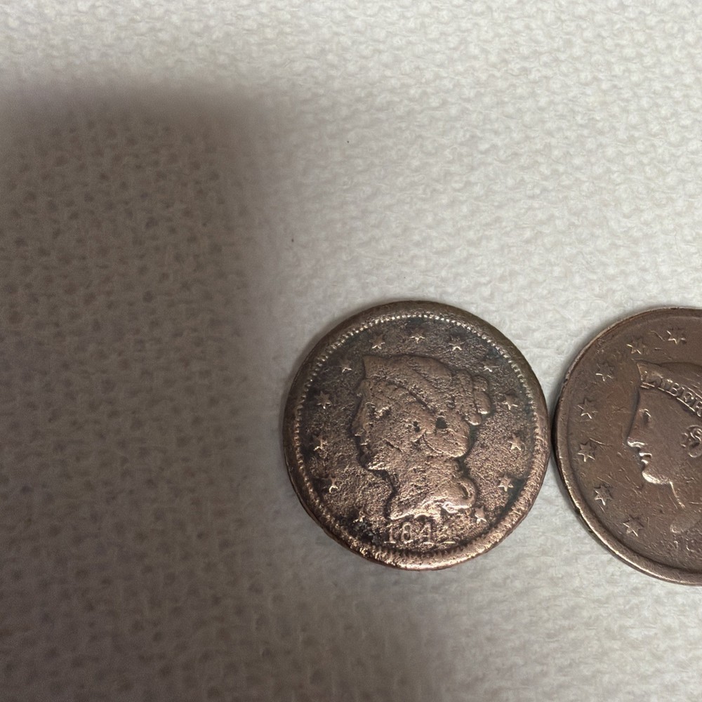 1841 Braided Hair Large Cent - As Shown!+ Unknown Date