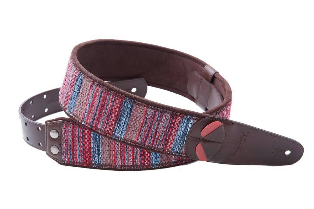 RightOn! Mojo Maracaibo Design Guitar Strap; Red
