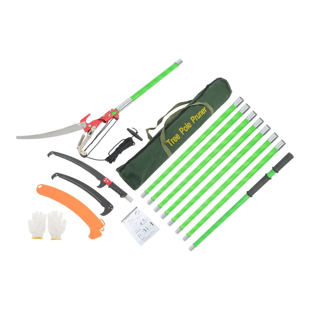 1 × Pruner Saw Combination Extendable Tree Trimmers Section 30ft 9 Green New