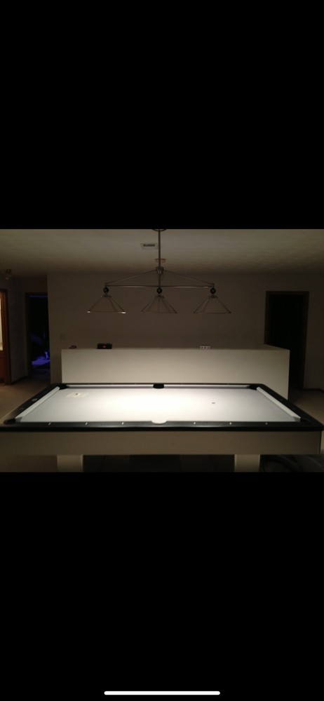 stainless steel 9ft Pool Table With Light