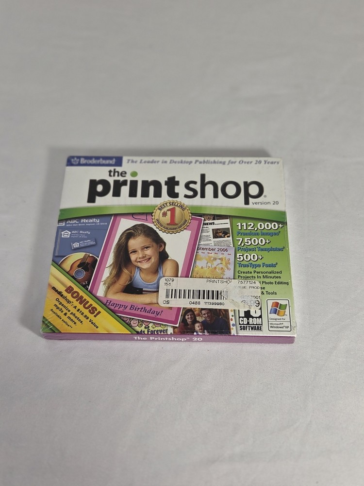 NEW-SEALED BRODERBUND THE PRINTSHOP VERSION 20 PC CD ROM SOFTWARE