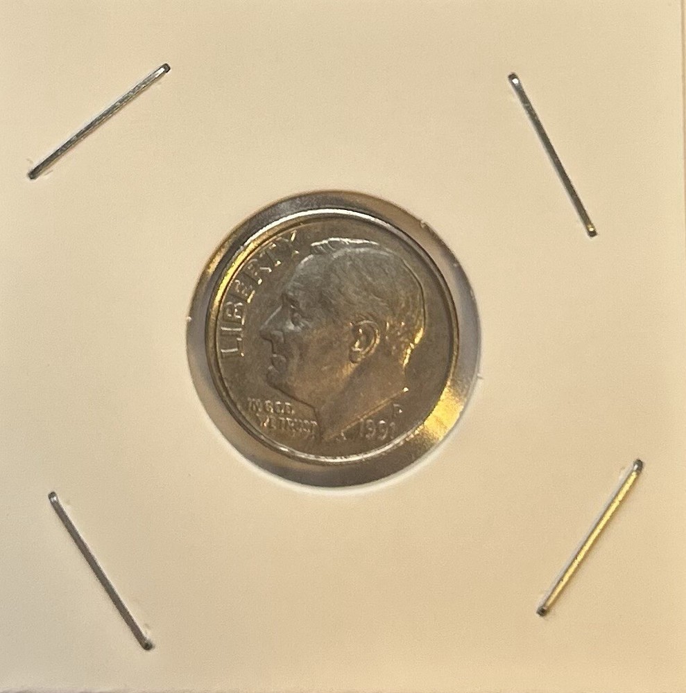 1991 D Dime Misaligned Die Error
