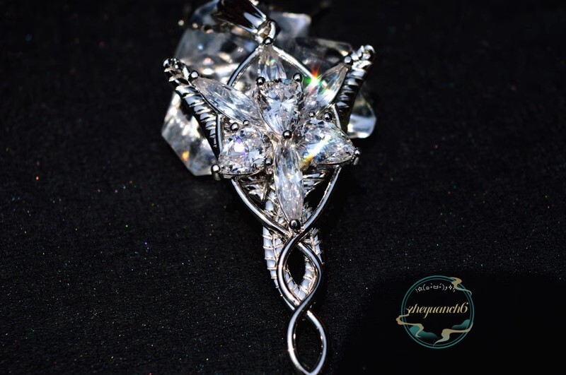 Arwen Lord of The Rings Evenstar Pendant Necklace S925 Silver Jewelry Gift New