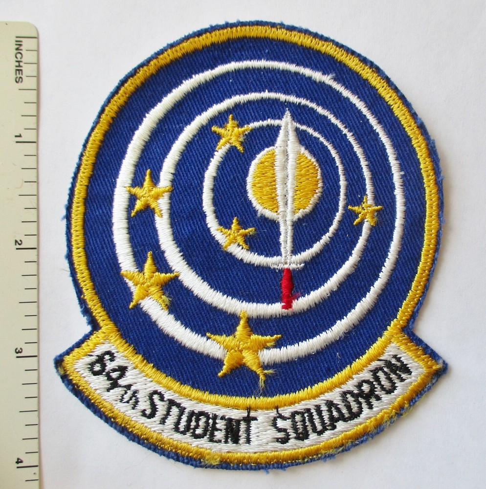 US AIR FORCE 64th STUDENT SQUADRON PATCH USAF Vintage Original