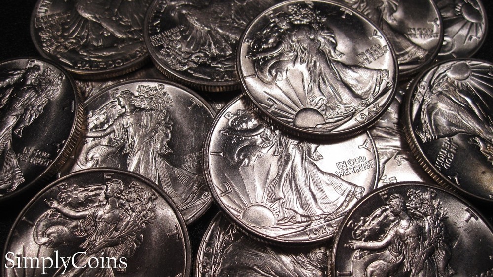Walking Liberty Half Dollar BU Uncirculated US Silver Coin Mixed Date MQ