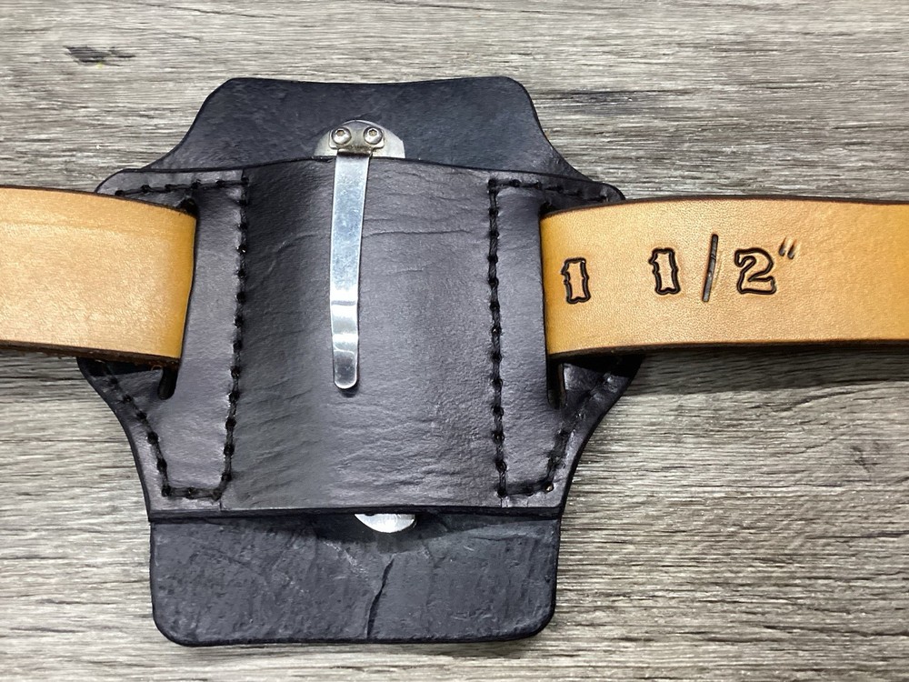 Leather Folding Clip Knife Sheath (Sheath Only)