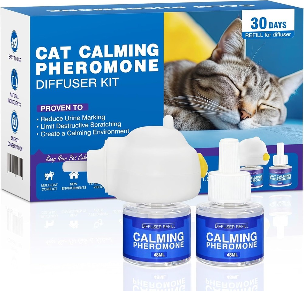 s Effectively Relieve Anxiety Stress Cat Pheromones Calming Diffuser Refill C...