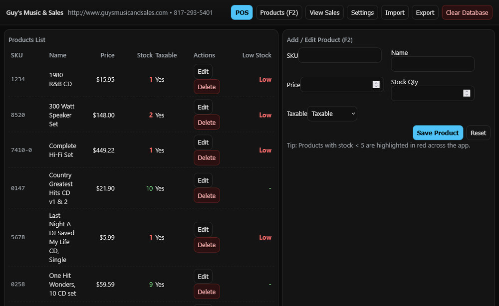 Universal POS Software System Runs on Any Operating System Inventory Management